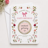 Custom Floral Birthday Scratch Card