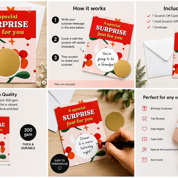 Custom Surprise Scratch Card