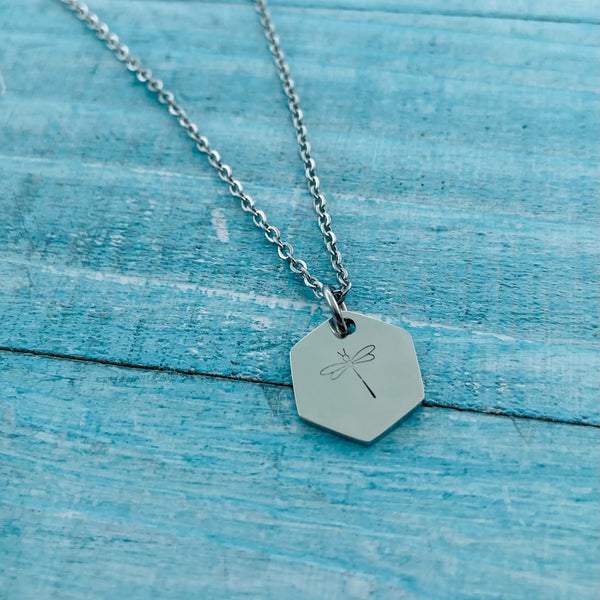 Stainless Steel Necklace - Dragonfly