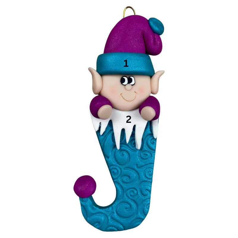 Elf in Stocking Ornaments