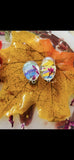 Enchanted Rainbow Meadow Clip On Earrings