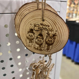 Wood Slide Ornaments