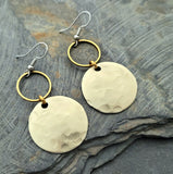 Golden Disc Ring Earring