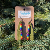 Handmade Leather Earrings - Titanium
