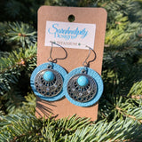 Handmade Leather Earrings - Titanium
