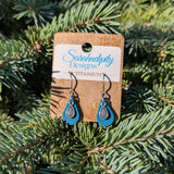 Handmade Leather Earrings - Titanium