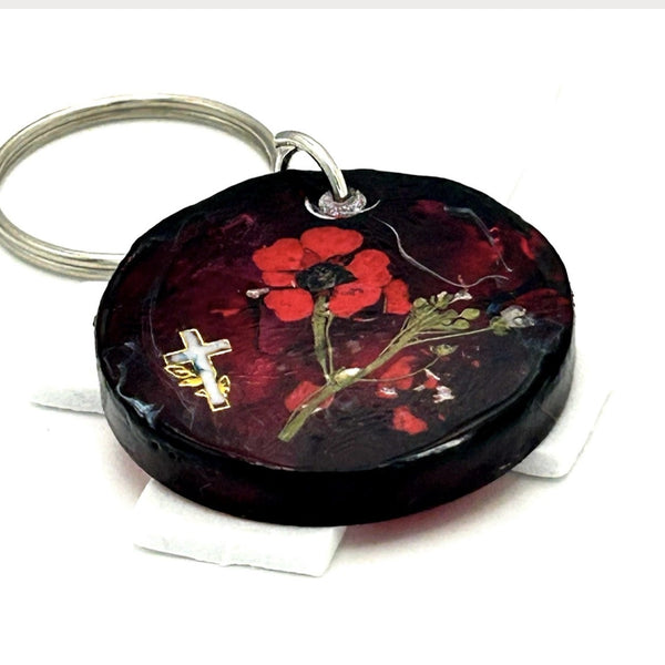 Honouring the past with poppies Keychain