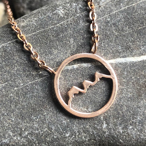 Three Sisters Mountain Stainless Steel Necklace