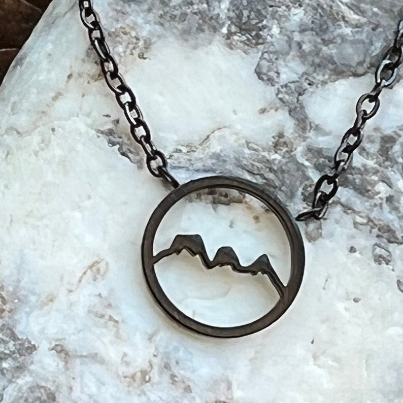 Three Sisters Mountain Stainless Steel Necklace