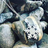 Snowflake Pendant Stainless Steel Necklace