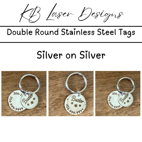 Personalized Double Stainless Steel Pet Tag