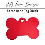 Personalized Large Bone Aluminum Pet Tag