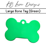 Personalized Large Bone Aluminum Pet Tag