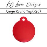 Personalized Large Round Aluminum Pet Tag
