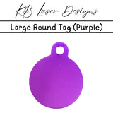 Personalized Large Round Aluminum Pet Tag