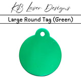 Personalized Large Round Aluminum Pet Tag