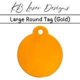 Personalized Large Round Aluminum Pet Tag