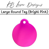 Personalized Large Round Aluminum Pet Tag