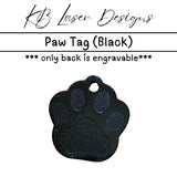 Personalized Paw Print Aluminum Pet Tag