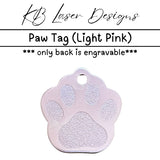 Personalized Paw Print Aluminum Pet Tag