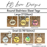 Personalized Single Stainless Steel Pet Tag