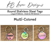 Personalized Single Stainless Steel Pet Tag