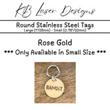 Personalized Single Stainless Steel Pet Tag