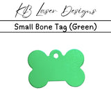 Personalized Small Bone Aluminum Pet Tag