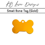 Personalized Small Bone Aluminum Pet Tag