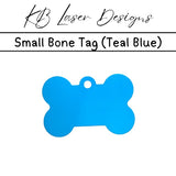 Personalized Small Bone Aluminum Pet Tag