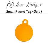 Personalized Small Round Aluminum Pet Tag