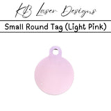 Personalized Small Round Aluminum Pet Tag