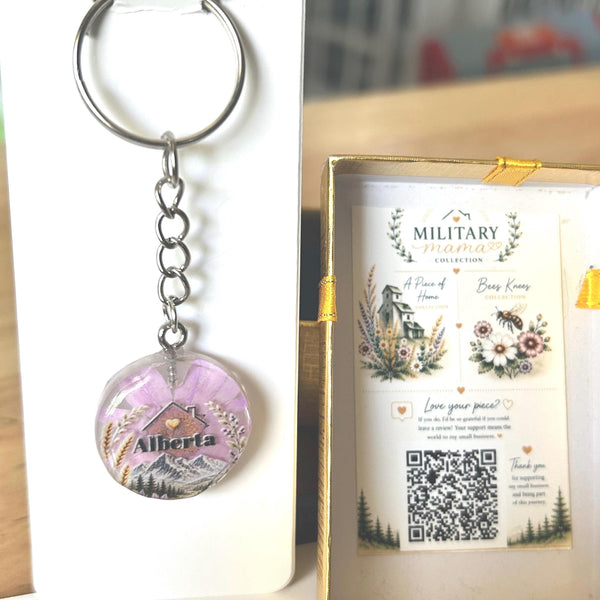 Alberta Mountain Keychain