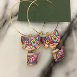 Cat Love Hoop Earring