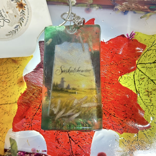Saskatchewan Prairie Sunset Keychain
