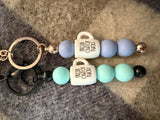 Saying cups metal keychains