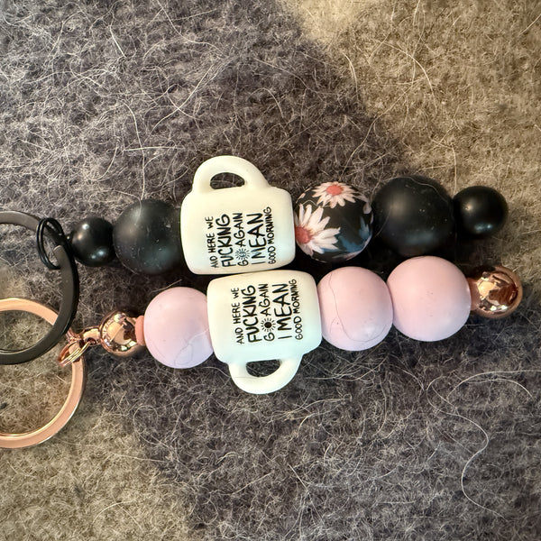 Saying cups metal keychains