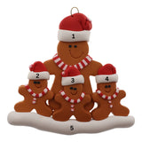 Single Parent Gingerbread Family Ornaments