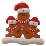 Single Parent Gingerbread Family Ornaments