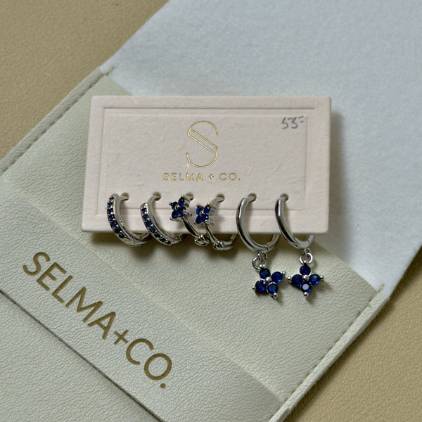 Triple hoop Navy Blue