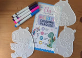 Washable Coloring Plaques
