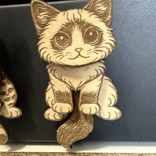Wiggly Cat Fridge Magnet