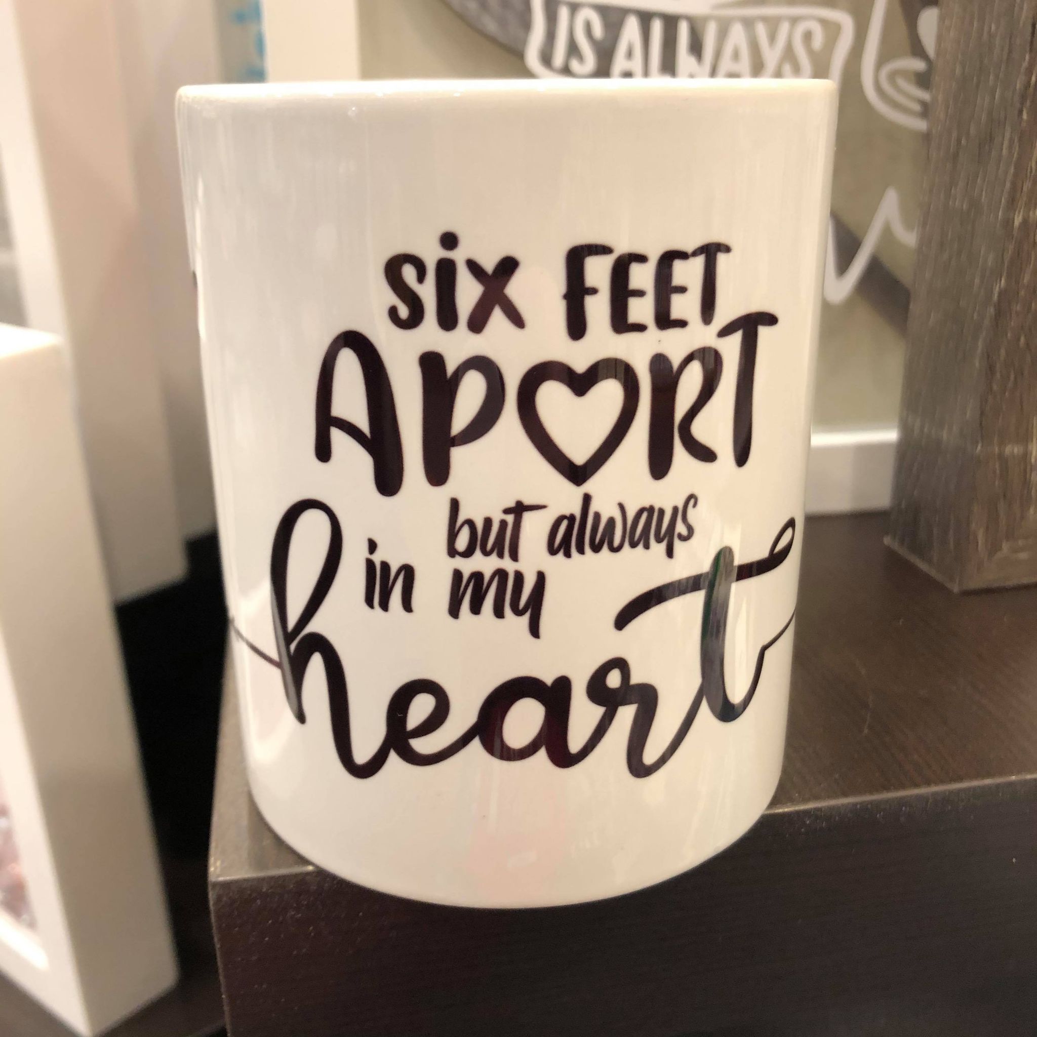 Among Us 6ft Apart Valentine's Mug - HandmadeSask
