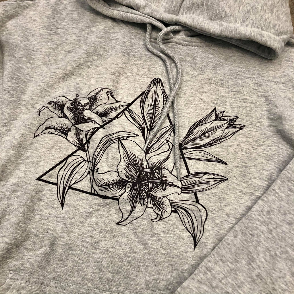 Grey Prairie Lily Bunnyhug - HandmadeSask