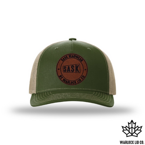 Sask Leather Patch Hats | Warlock Lid Co | Adjustable Snapback