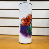 Water Color Prairie Lily Tumbler - HandmadeSask
