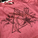 Red Prairie Lily Unisex Tee - HandmadeSask