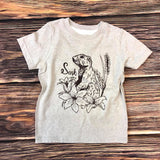 Grey Toddler Prairie Dog Tee - HandmadeSask