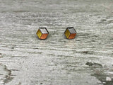 Amber Rayne - Wood tricolored earrings