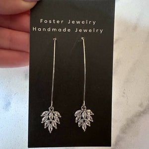 Stainless steel CZ earrings
